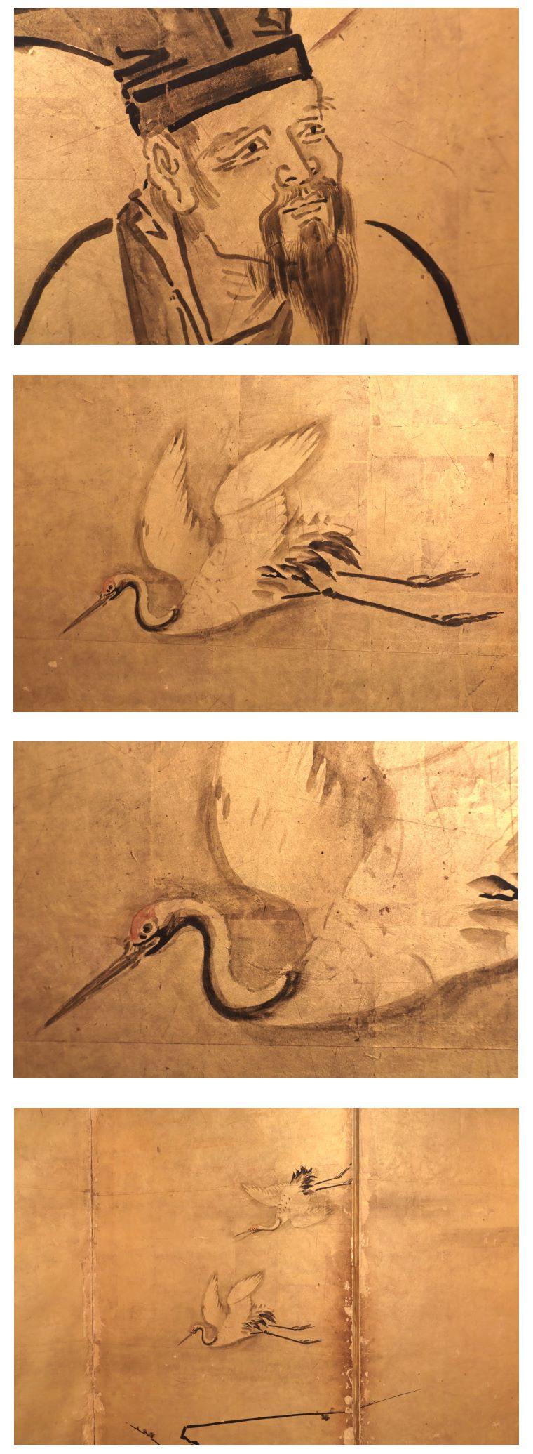 金地水墨文人図 屏風 6曲片双(2) #257182-セール中の割引商品